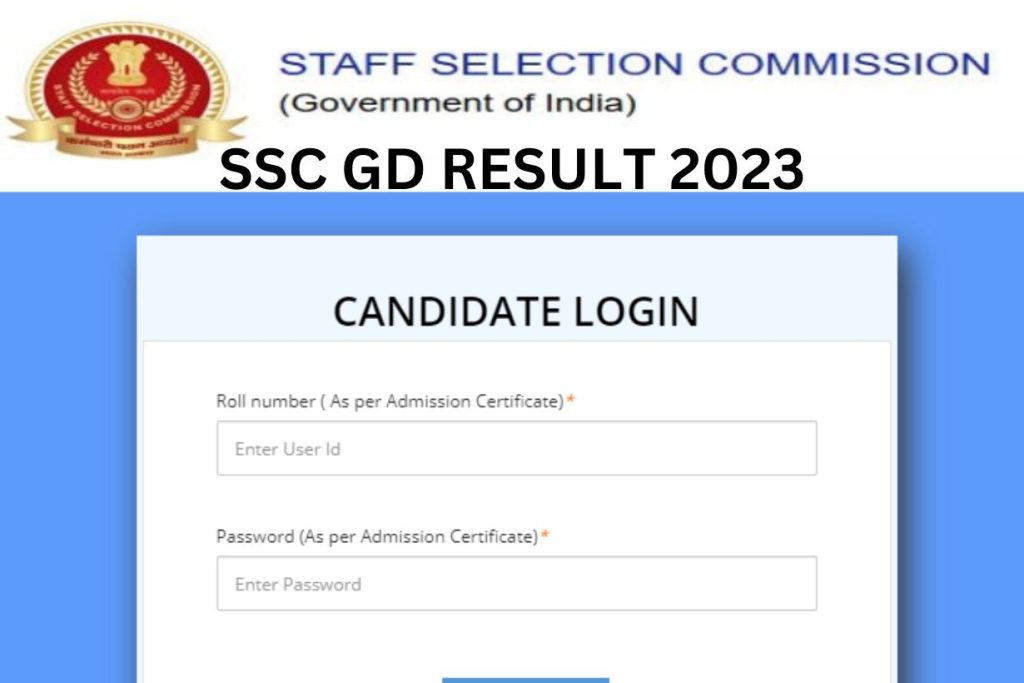 SSC GD Result 2023 Check SSC GD Cut Off Marks, Merit List ssc.nic.in